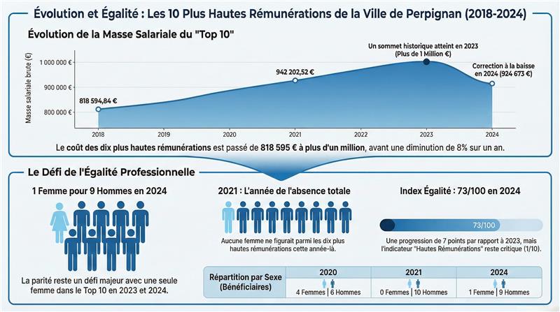 Mairie de Perpignan : L’égalité femmes-hommes, une supercherie en chiffres
